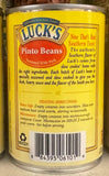 4 CANS Luck's Pinto Beans Seasoned with Pork 15 oz Can Vegetable Bean