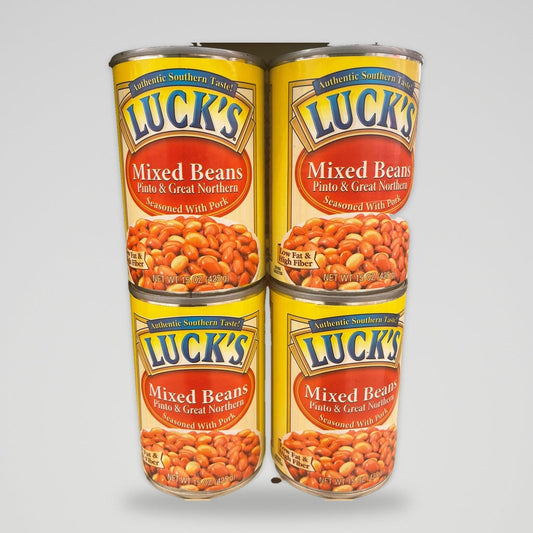 Luck's Mixed Beans Pinto Great Northern with Pork, 15 oz