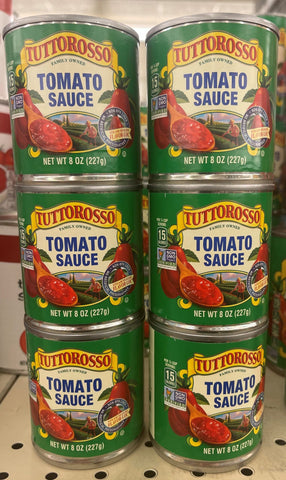 6 CANS Tuttorosso Tomato Sauce 8 oz Can vine ripened