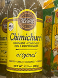 Gaucho Ranch Original Chimichurri Marinade Sauce Dip, 12.5 oz