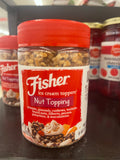 4 JARS Fisher Nut Topping Ice Cream Toppers 5 Oz.