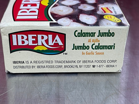 Iberia Jumbo Calamari In Garlic Sauce 4 oz Tuna Fish Octopus