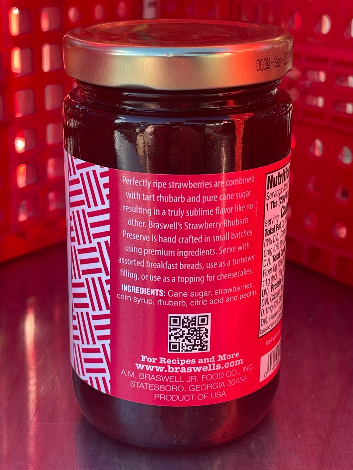 Strawberry Rhubarb Preserve, 10.5 oz