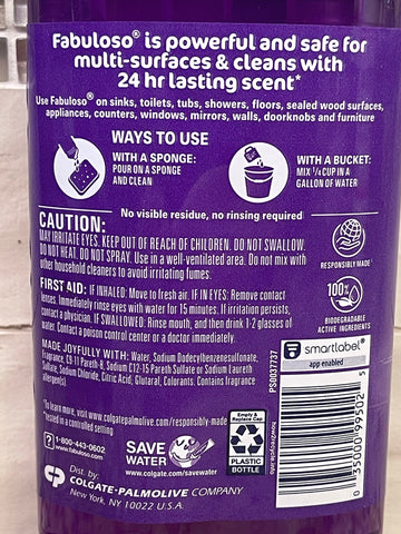 3 BOTTLES Fabuloso Lavender 22 oz Multi-Purpose Cleaner Bathroom Toilet