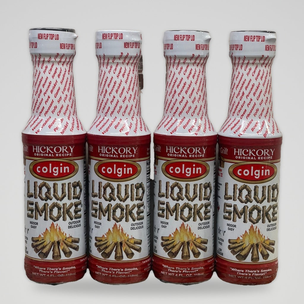 4 Bottles of Colgin Liquid Hickory Smoke Marinade Sauce, 4 oz