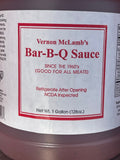 1 Gallon Vernon McLamb's Bar-B-Q Sauce BBQ Pork Dip 128 oz Eastern Benson NC