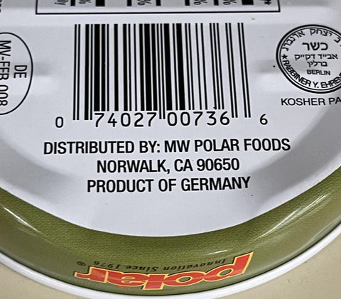 MW Polar Wild Caught Herring Fillets in Canola Oil 3.53 oz Tin Sardines Fish Can