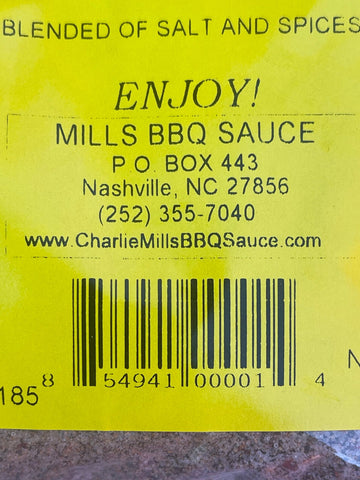 2 Bags makes 2 Gallons Charlie Mills Famous Bar-B-Que Sauce Mix BBQ Eastern NC