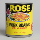 6 Cans Rose Pork Brains with Milk Gravy 7 Oz Can Pig Breakfast Eggs
