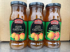 3 Bottles Crosse & Blackwell Major Grey's Mango Chutney 9 oz Jelly