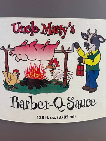 1 Gallon Uncle Marty's BBQ Sauce Bar-B-Q Sauce Pork Dip 128 oz NC