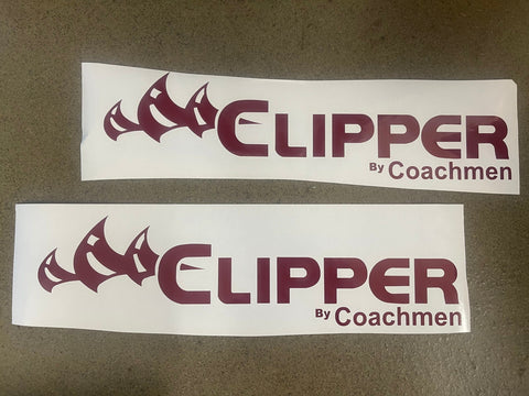 2 Stickers Decals Coachmen Clipper Pop Up Camper 106 107 Sport 1270 POPUP