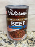 4 Cans of Patterson’s Barbecue Beef in Sauce, Carolina Cooked, 10 oz