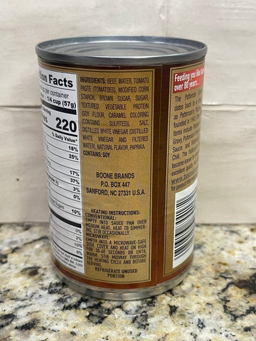 4 Cans of Patterson’s Barbecue Beef in Sauce, Carolina Cooked, 10 oz