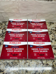 6 Packs Bumble Bee Smoke Flavored Coho Salmon Fillets in Oil 3.75 oz