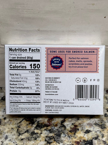 6 Packs Bumble Bee Smoke Flavored Coho Salmon Fillets in Oil 3.75 oz