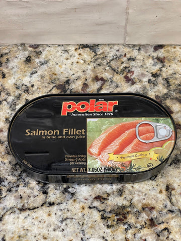 4 Packs MW Polar Skinless and Boneless Salmon Fillets 7.05 oz Can Sardines Fish