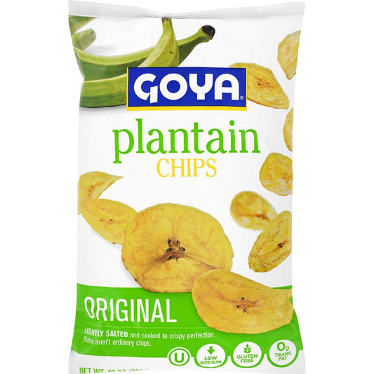 Goya Plantain Chips 10 oz Kosher Low Sodium Gluten Free Banana
