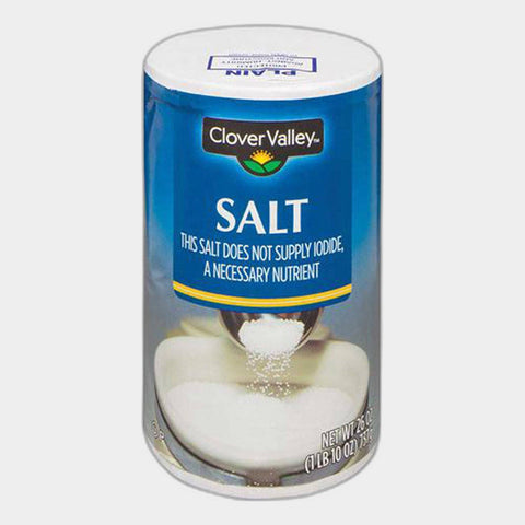 2 Containers Clover Valley Plain Salt, 26 oz