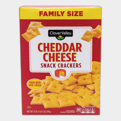 Clover Valley Cheese Cheddar Snack Crackers, 21 oz