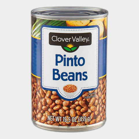 6 Cans Clover Valley Pinto Beans, 15.5 oz