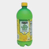 2 Bottles Clover Valley 100% Lemon Juice, 32 fl oz