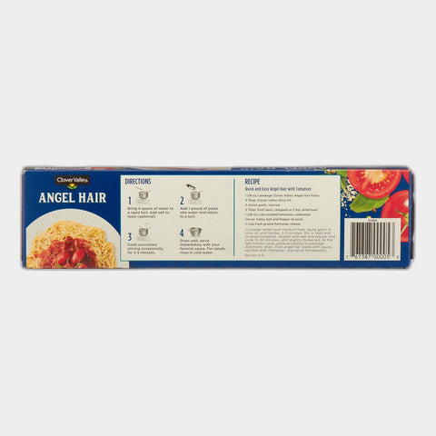 4 Bags Clover Valley Angel Hair Pasta, 16 oz
