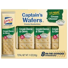 Lance Cream Cheese & Chives on Captain’s Wafer Crackers 6 pack NABS Snack