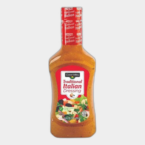 4 Bottles Clover Valley Traditional Italian Dressing, 16 fl oz