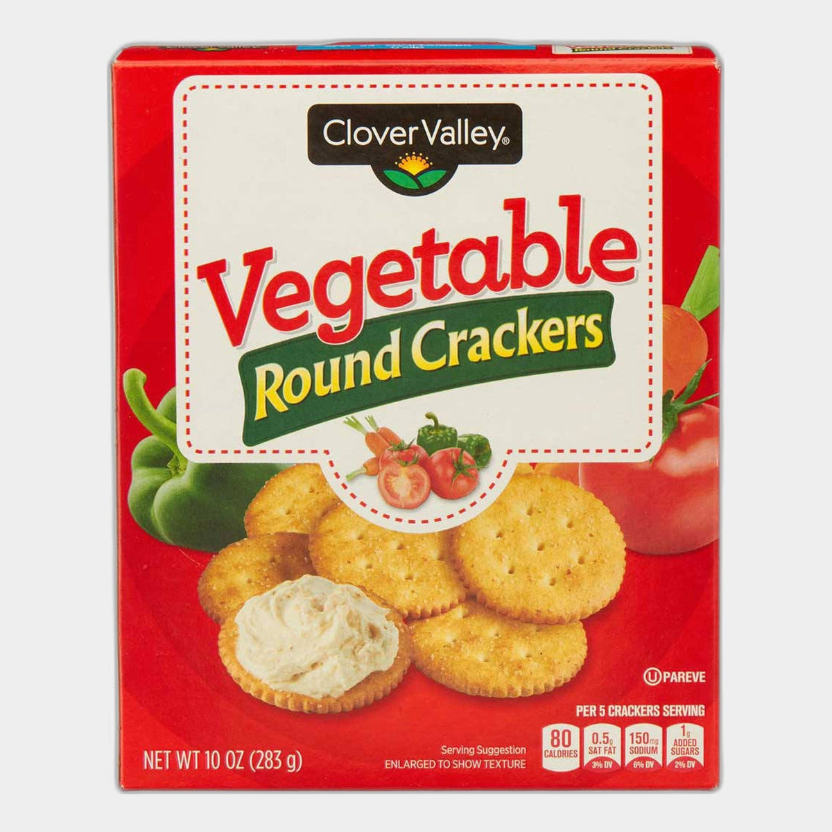Clover Valley Vegetable Round Crackers, 10 oz