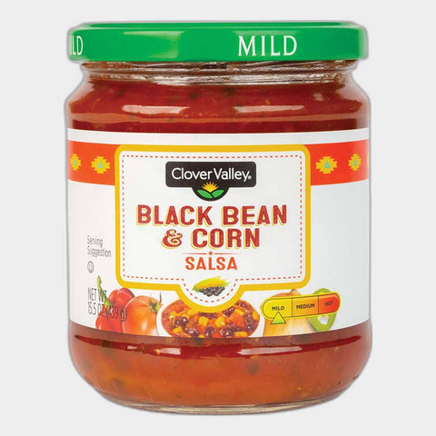 3 Jars Clover Valley Black Bean & Corn Salsa, 15.5 oz