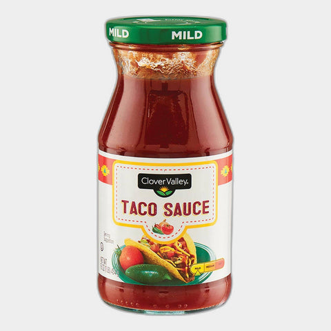 4 Bottles Clover Valley Mild Taco Sauce, 16 oz