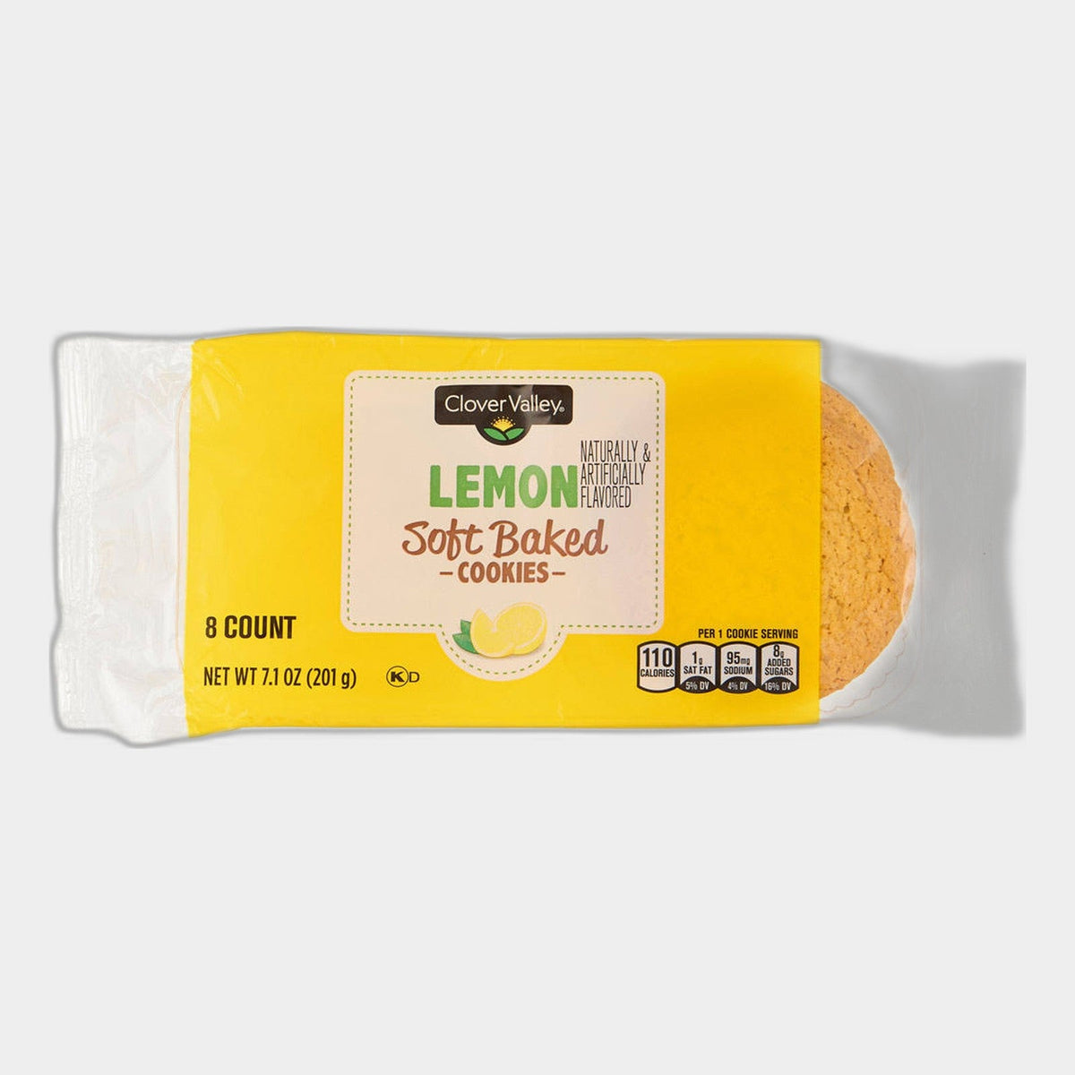 Clover Valley Lemon Soft Baked Cookies, 7.1 oz, 8 ct