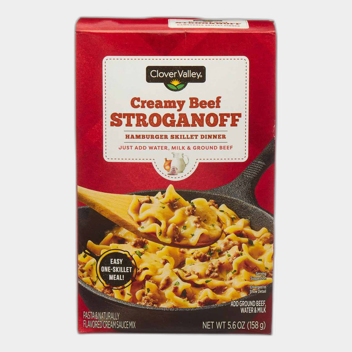 4 Boxes Clover Valley Creamy Beef Stroganoff Skillet Dinner, 5.6 oz