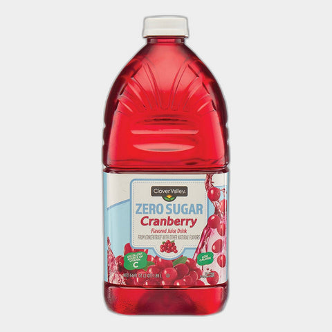 Clover Valley Zero Sugar Cranberry Flavored Juice Drink, 64 fl oz