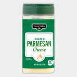 2 Containers Clover Valley Grated Parmesan Cheese, 8 oz
