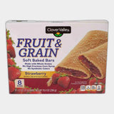 Clover Valley Fruit & Grain Soft Baked Bars, Strawberry, 8 ct