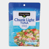 6 Pouches Clover Valley Chunk Light Tuna Pouch, 2.6 oz