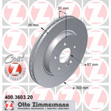 Pair Zimmermann Front Brake Rotors for Mercedes Benz ML320