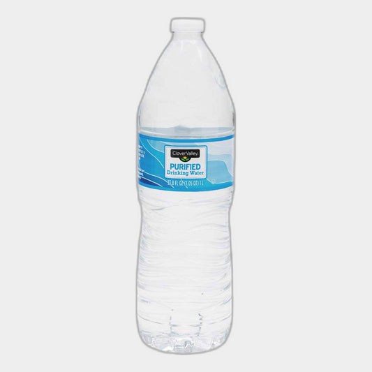 Clover Valley Purified Drinking Water Bottle, 33.8 fl oz