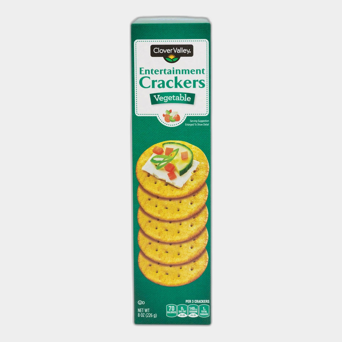 Clover Valley Entertainment Crackers, Vegetable, 8 oz