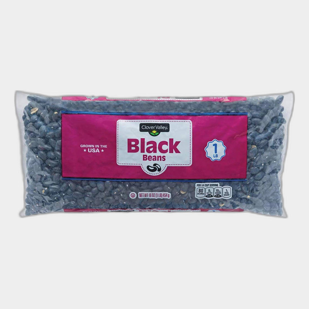 6 Cans Clover Valley Black Beans, 16 oz