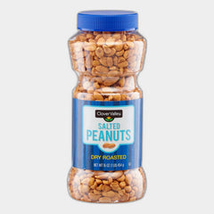 Clover Valley Dry Roasted Salted Peanuts, 16 oz