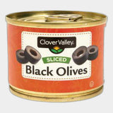 6 Cans Clover Valley Sliced Black Olives, 2.25 oz