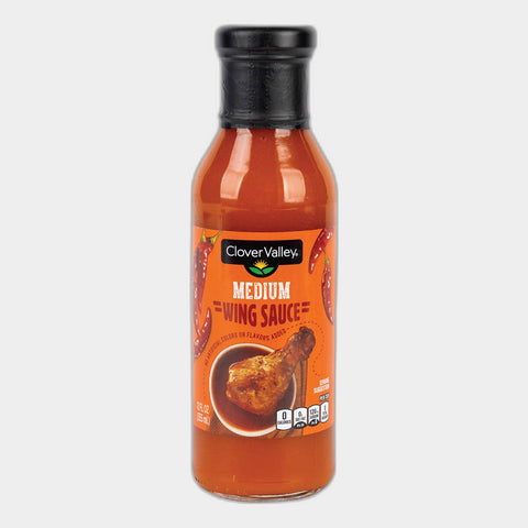 4 Bottles Clover Valley Medium Wing Sauce, 12 fl oz