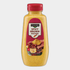 4 Bottles Clover Valley Spicy Brown Mustard, 12 oz