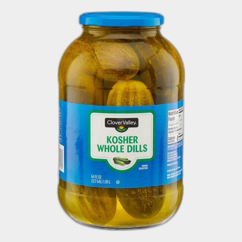 Clover Valley Kosher Whole Dills, 64 fl oz