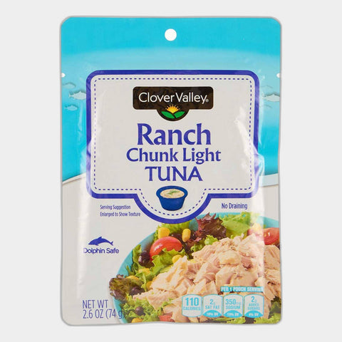 6 Cans Clover Valley Ranch Chunk Light Tuna, 2.6 oz
