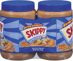 2 JARS Skippy Super Chunk Peanut Butter Spread 2 pk 48 oz Chunky Sandwich