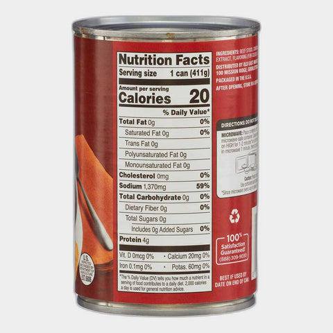6 Cans Clover Valley Beef Broth Can, 14.5 oz
